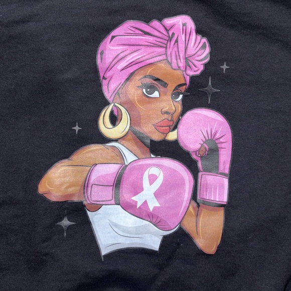 Breast Cancer Awareness Sweatshirt | XL | Pink Ribbon Boxing Gloves Pullover - Picture 7 of 7
